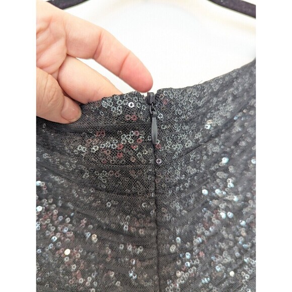 Lauren Ralph Lauren Gray Sequin Mesh Dress Size 6 - Picture 7 of 13